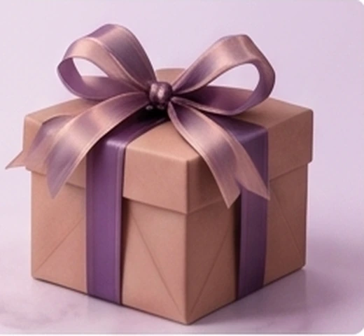 Erienn Club gift box with purple ribbon