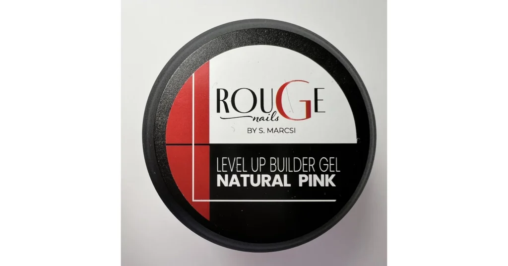 Rouge Nails Level Up Builder Gel Natural Pink 30 ml soft peachy-pink builder gel for extensions, infills, natural nail strengthening and baby boomer techniques.
